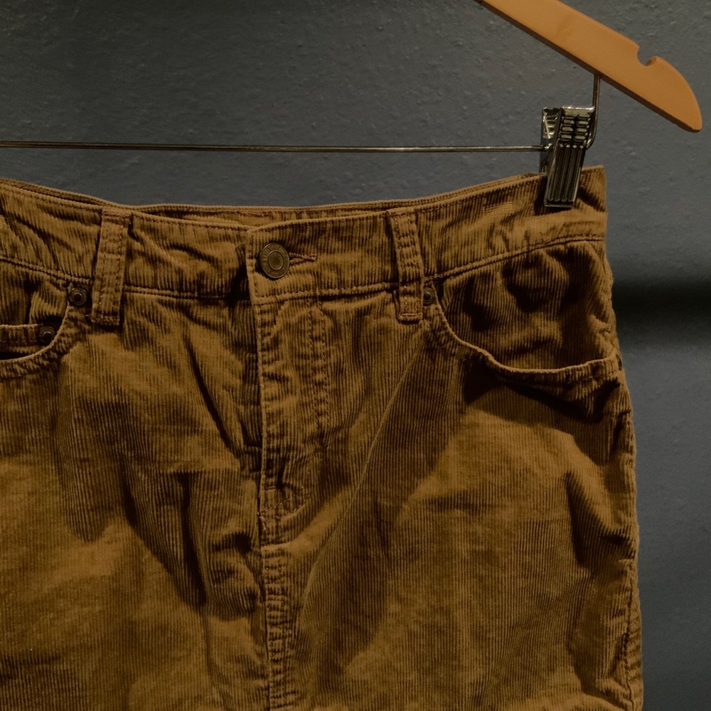 Corduroy mini skirt